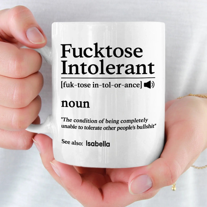 Custom Mug - Personalized Christmas Birthday Gifts For Best Friends, Family, Coworker, Work Bestie - Morning Intolerant