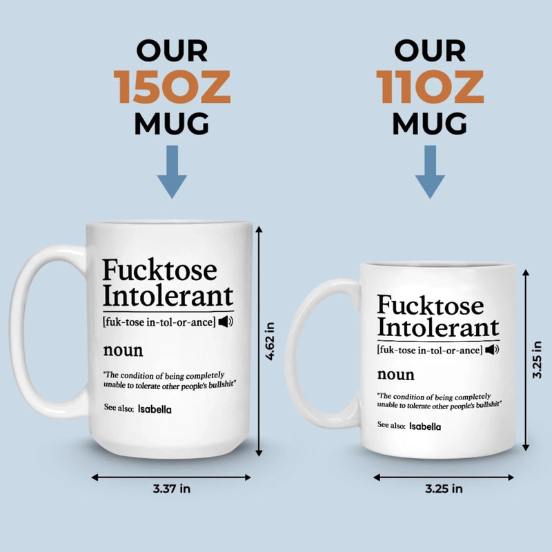 Custom Mug - Personalized Christmas Birthday Gifts For Best Friends, Family, Coworker, Work Bestie - Morning Intolerant