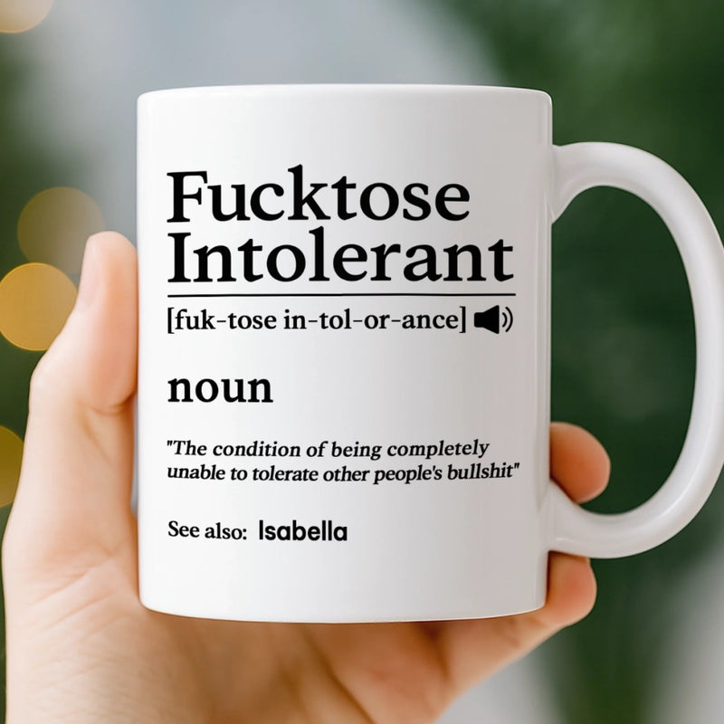 Custom Mug - Personalized Christmas Birthday Gifts For Best Friends, Family, Coworker, Work Bestie - Morning Intolerant