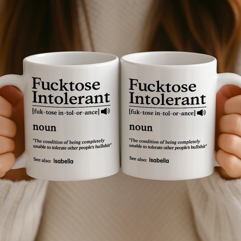 Custom Mug - Personalized Christmas Birthday Gifts For Best Friends, Family, Coworker, Work Bestie - Morning Intolerant