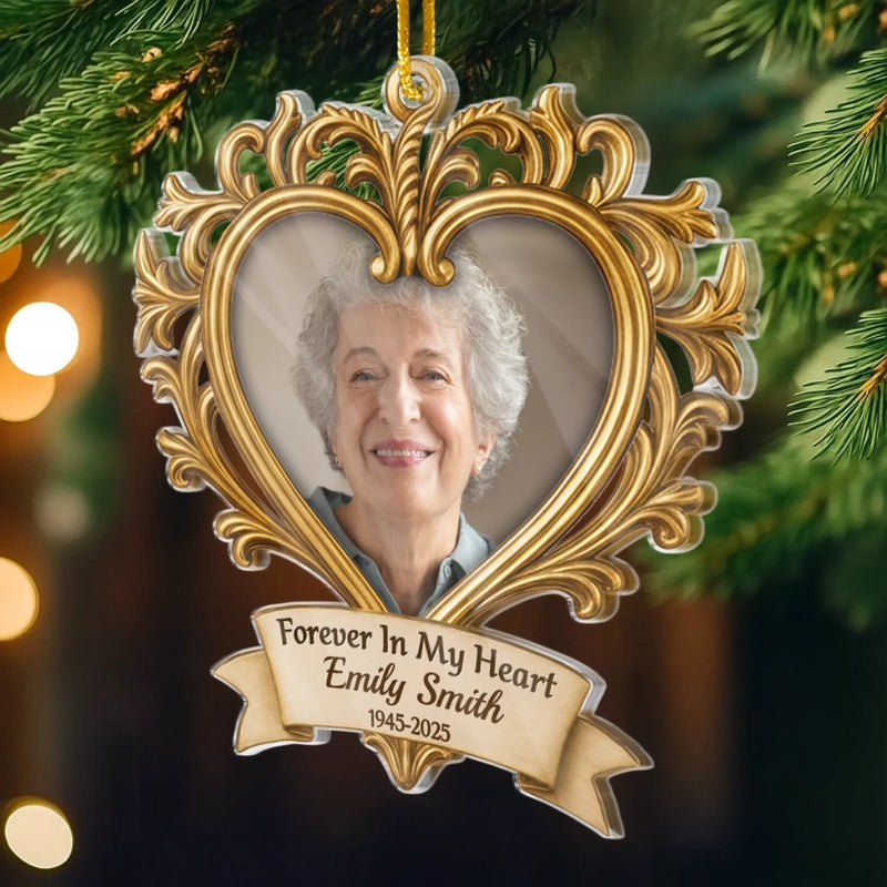 Custom Photo Acrylic Ornament - Personalized Christmas Memorial Sympathy Gifts For Loss Of Mom, Dad - A Beautiful Soul Forever Remembered