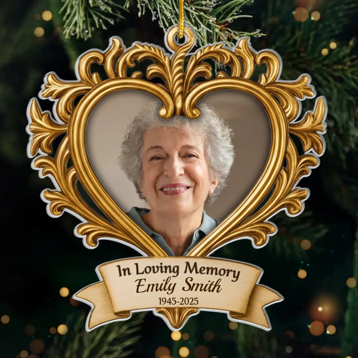 Custom Photo Acrylic Ornament - Personalized Christmas Memorial Sympathy Gifts For Loss Of Mom, Dad - A Beautiful Soul Forever Remembered