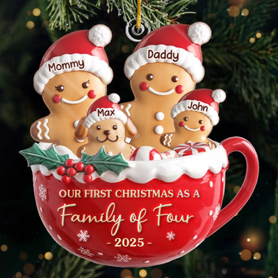 Custom First Christmas Acrylic Ornament - Personalized Christmas Birthday Gifts For Mom, Dad, Brother, Sister, Kids - Home Is Where Love Lives