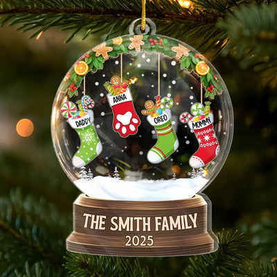 Custom Acrylic Ornament - Personalized Christmas Birthday Gifts For Mom, Dad, Brother, Sister, Kids  - Love Makes Us One