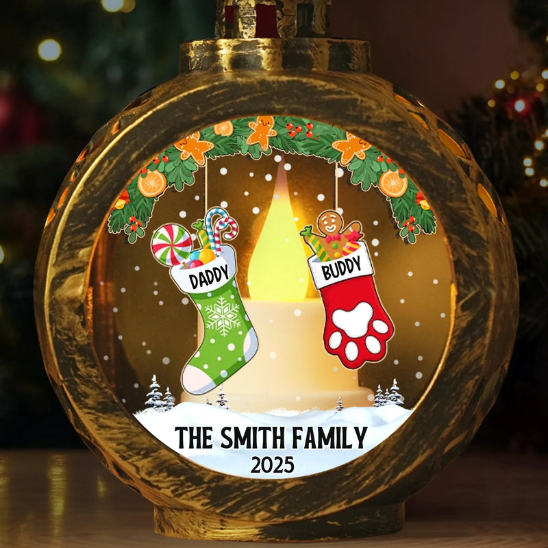 Custom Candlelight Lantern Ornament -  Personalized Christmas Birthday Gifts For Mom, Dad, Brother, Sister, Kids - Love And Joy Fill Christmas