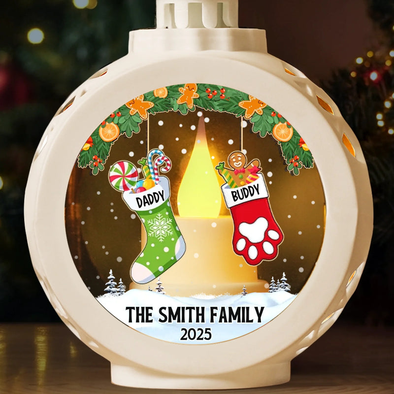 Custom Candlelight Lantern Ornament -  Personalized Christmas Birthday Gifts For Mom, Dad, Brother, Sister, Kids - Love And Joy Fill Christmas