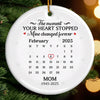 Custom Ceramic Ornament - Personalized Christmas Memorial Sympathy Gifts For Loss Of Mom, Dad - Gone From Sight, Never From Heart