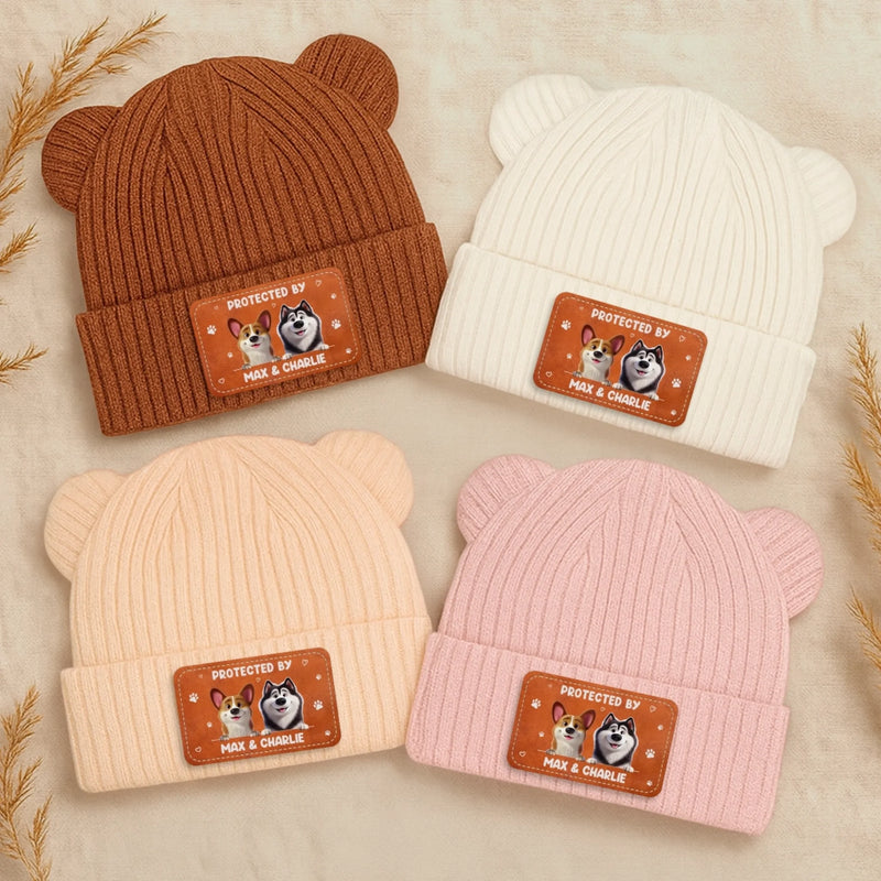 Custom Baby Beanie And Mittens Set - Personalized Baby Shower, Gender Reveal Gifts For New Moms, New Dads, New Parents, Dog Dad And Mom - New Beginnings Wrapped In Love