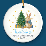 Custom Baby First Christmas Ceramic Ornament - Personalized Christmas Baby Shower, Gifts For New Moms, New Dads, New Parents - Little Blessings Shine This Christmas