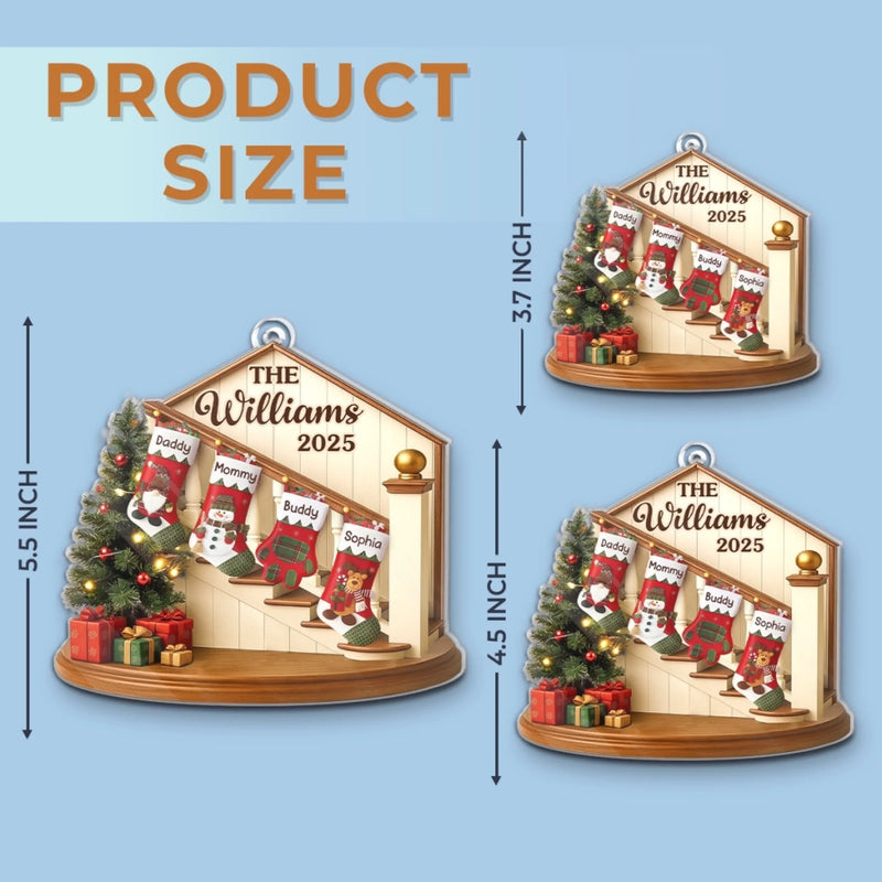 Custom Acrylic Ornament - Personalized Christmas Birthday Gifts For Mom, Dad, Brother, Sister, Kids - Family Our Forever Treasure