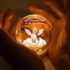 Custom Photo Crystal Globe Lamp - Personalized Pet Memorial Sympathy Gifts For Dogs, Cats - Your Flight My Heartache