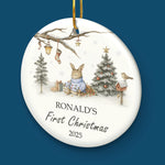 Custom Baby First Christmas Ceramic Ornament - Personalized Christmas Baby Shower, Gifts For New Moms, New Dads, New Parents - Baby’s First Christmas Magic