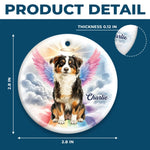 Custom Photo Ceramic Ornament - Personalized Pet Christmas Memorial Sympathy Gifts For Dogs, Cats - Love Lingers In Gentle Paws