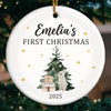 Custom Ceramic First Christmas Ornament - Personalized Christmas Baby Shower, Gifts For New Moms, New Dads, New Parents - All Is Bright With You