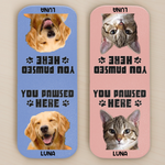 Custom Pet Photo Gifts for Dog and Cat Lovers - Personalized Leather Magnetic Bookmark