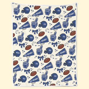 Custom Football Blanket - Personalized Gift For Birthday, Football Football Lovers, NFL Fans, Sport Lovers, Senior Graduation Gift - Proud Football Family