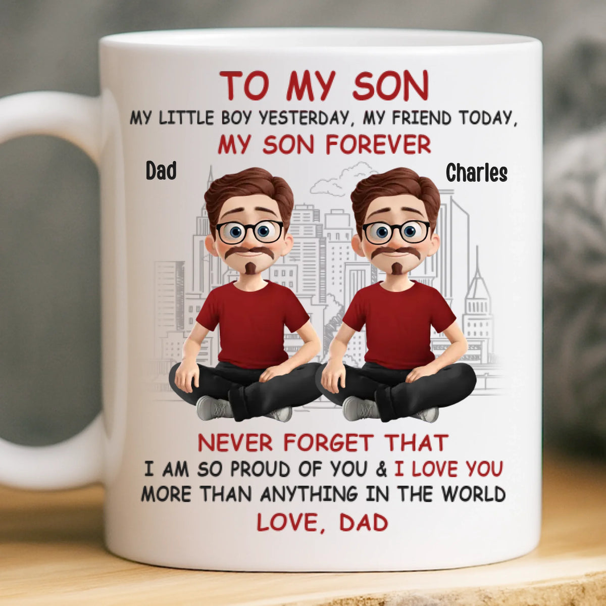 Custom Mug - Personalized Birthday Gifts For Dad, Son, Daughter - Strong Roots, Strong Son