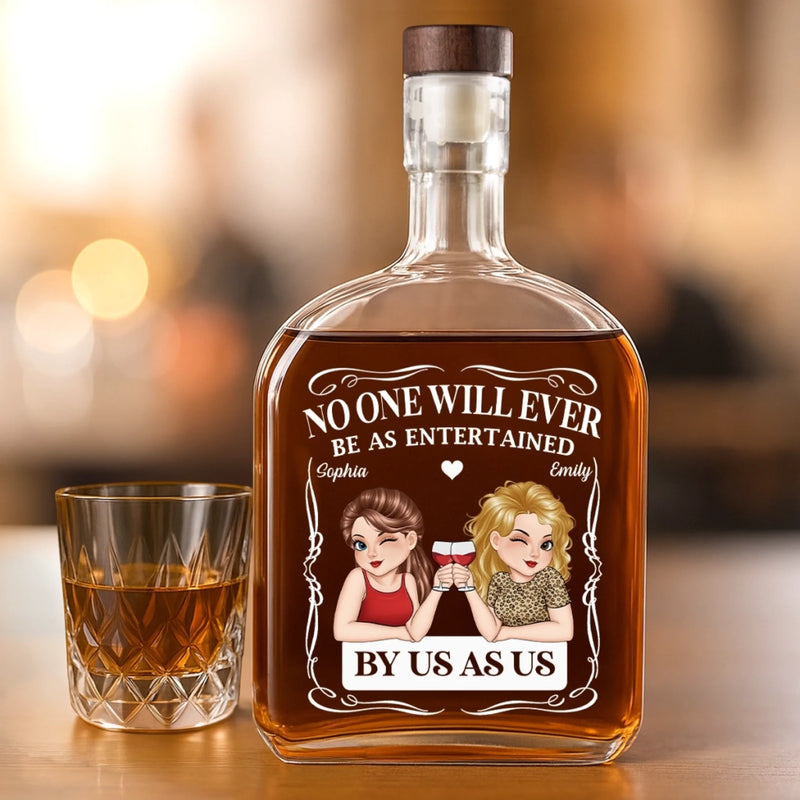 Custom Whiskey Bottle - Personalized Best Friend Birthday Gifts For Women, Besties, Sisters, BFF - Forever Cheers Together