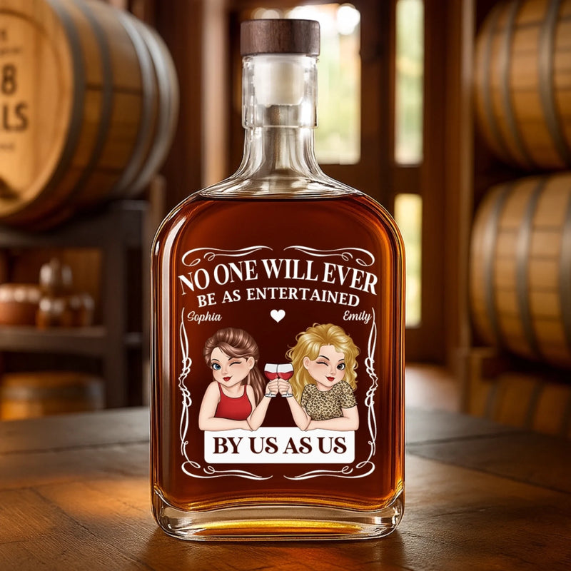 Custom Whiskey Bottle - Personalized Best Friend Birthday Gifts For Women, Besties, Sisters, BFF - Forever Cheers Together