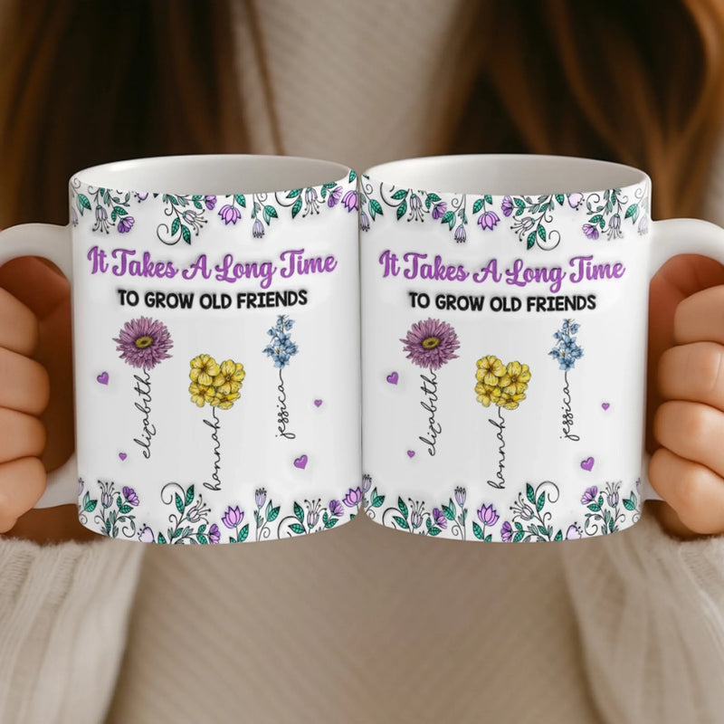 Custom Mug - Personalized Best Friend Birthday Gifts For Women, Besties, Sisters, BFF - Partners In Shine