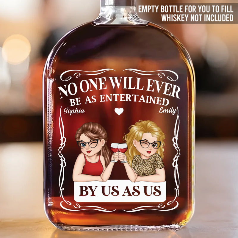 Custom Whiskey Bottle - Personalized Best Friend Birthday Gifts For Women, Besties, Sisters, BFF - Forever Cheers Together