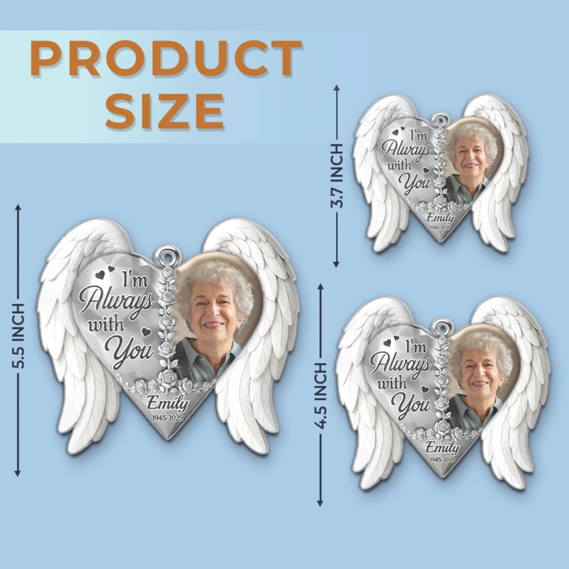 Custom Photo Acrylic Ornament - Personalized Christmas Memorial Sympathy Gifts For Loss Of Mom, Dad - Guiding Me From Heaven
