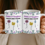 Custom Mug - Personalized Birthday Gifts For Mom, Daughter - Forever Linked As Family