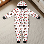 Funny Christmas Face and Heart Print Gifts - Adult Onesie
