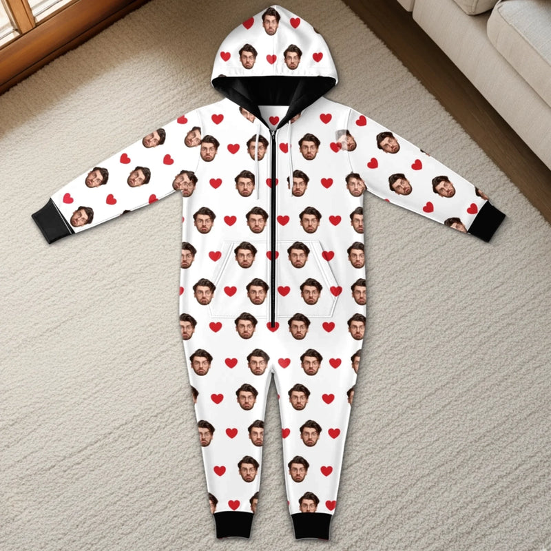 Custom Photo Adult Onesie - Personalized Anniversary Christmas Wedding Gifts For Husband And Wife, Him And Her - Wear Your Love, Literally