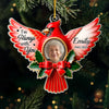Custom Photo Cardinal Acrylic Ornament - Personalized Christmas Memorial Sympathy Gifts For Loss Of Mom, Dad - A Life Remembered With Love
