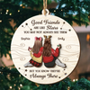 Custom Double Layer Wooden Ornament - Personalized Best Friend Christmas Birthday Gifts For Women, Besties, Sisters, BFF - Bestie Laughs Brighten Every Day