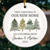 Custom First Christmas In New Home Ceramic Ornament - Personalized Anniversary Christmas Wedding Gifts For Husband And Wife, Him And Her, New Homeowners, Couples, Friends - Together Under One Roof