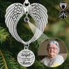 Custom Photo Projection Ornament With Charm - Personalized Christmas Memorial Sympathy Gifts For Loss Of Mom, Dad - Love Endures Beyond The Years