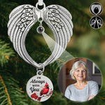 Custom Photo Projection Ornament With Charm - Personalized Christmas Memorial Sympathy Gifts For Loss Of Mom, Dad - Forever In The Hearts Of Many