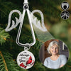 Custom Photo Projection Ornament With Charm - Personalized Christmas Memorial Sympathy Gifts For Loss Of Mom, Dad - Forever In The Hearts Of Many