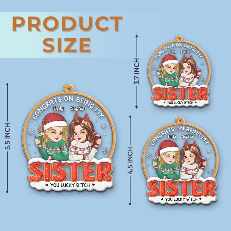 Custom Acrylic Ornament - Personalized Best Friend Christmas Birthday Gifts For Women, Besties, Sisters, BFF - Bestie Moments Spark Endless Joy