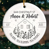 Custom First Christmas In New Home Ceramic Ornament - Personalized Anniversary Christmas Wedding Gifts For Husband And Wife, Him And Her, New Homeowners, Couples, Friends - Home Is Our Best Gift