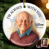 Custom Photo Ceramic Ornament - Personalized Christmas Memorial Sympathy Gifts For Loss Of Mom, Dad - A Life Of Love Remembered Always