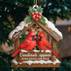 Custom Cardinal Wood Ornament - Personalized Christmas Memorial Sympathy Gifts For Loss Of Mom, Dad - Memories Carry Us Through Time
