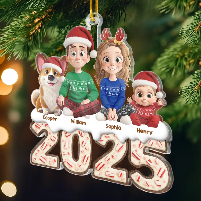 Custom Acrylic Ornament - Personalized Christmas Birthday Gifts For Family, Dog Cat Lovers - Cherish The Moment