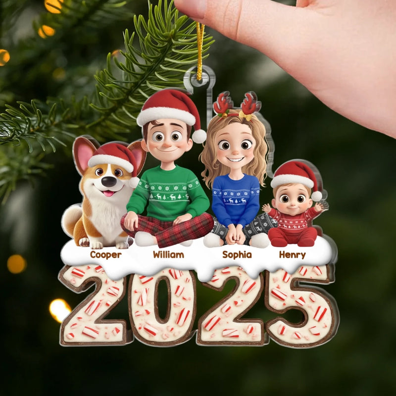 Custom Acrylic Ornament - Personalized Christmas Birthday Gifts For Family, Dog Cat Lovers - Cherish The Moment