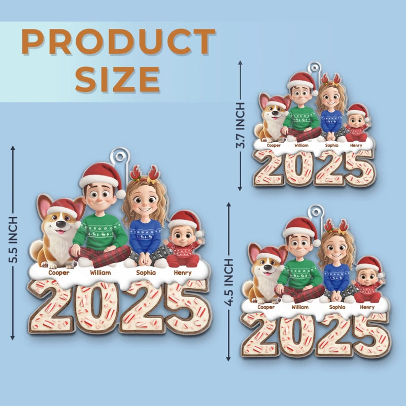 Custom Acrylic Ornament - Personalized Christmas Birthday Gifts For Family, Dog Cat Lovers - Cherish The Moment