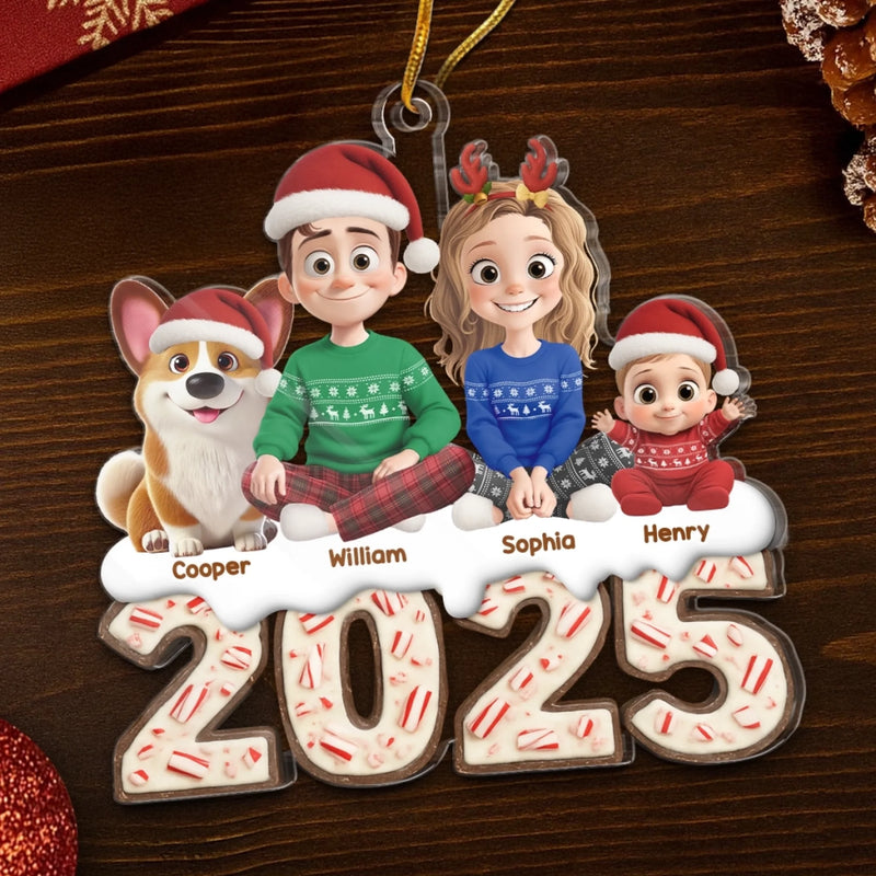 Custom Acrylic Ornament - Personalized Christmas Birthday Gifts For Family, Dog Cat Lovers - Cherish The Moment