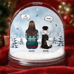 Custom Acrylic Snow Globe - Personalized Pet Christmas Memorial Sympathy Gifts For Dogs - Companions Etched In Gentle Memory