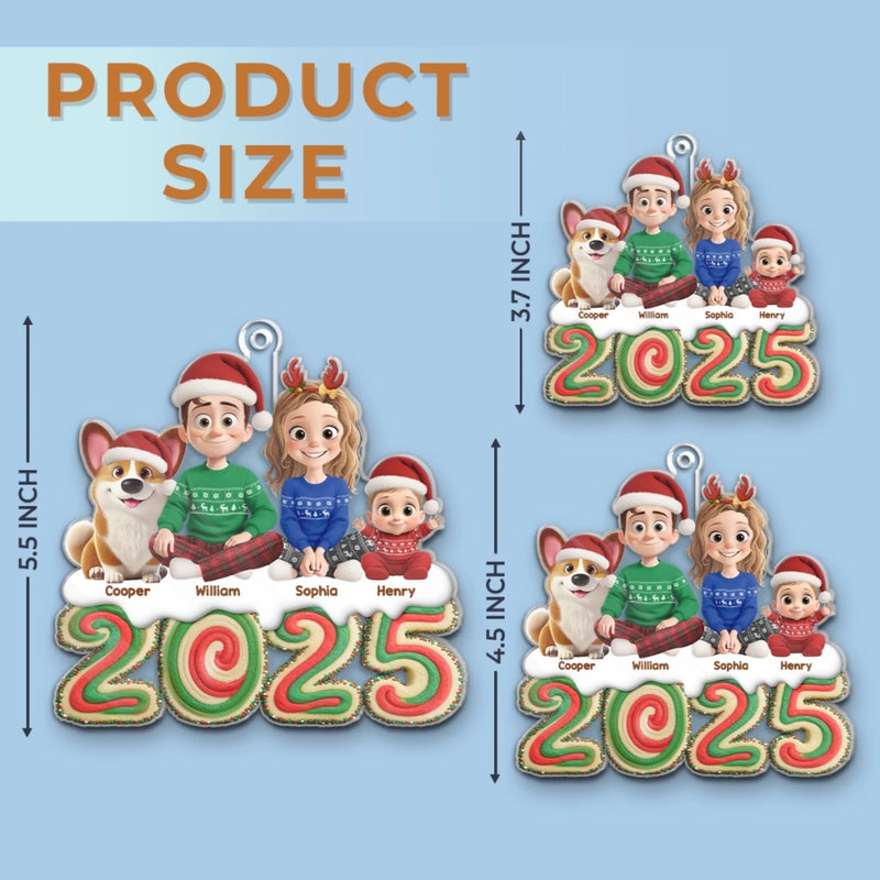 Custom Acrylic Ornament - Personalized Christmas Birthday Gifts For Family, Dog Cat Lovers - Fur Ever Part Of Us