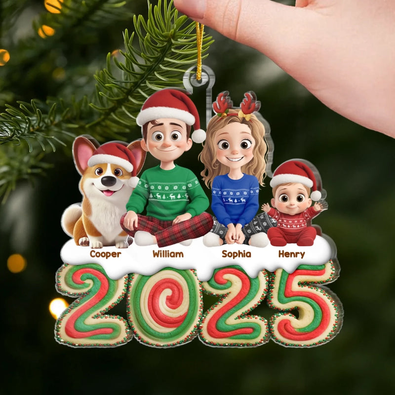 Custom Acrylic Ornament - Personalized Christmas Birthday Gifts For Family, Dog Cat Lovers - Fur Ever Part Of Us