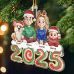 Custom Acrylic Ornament - Personalized Christmas Birthday Gifts For Family, Dog Cat Lovers - Fur Ever Part Of Us