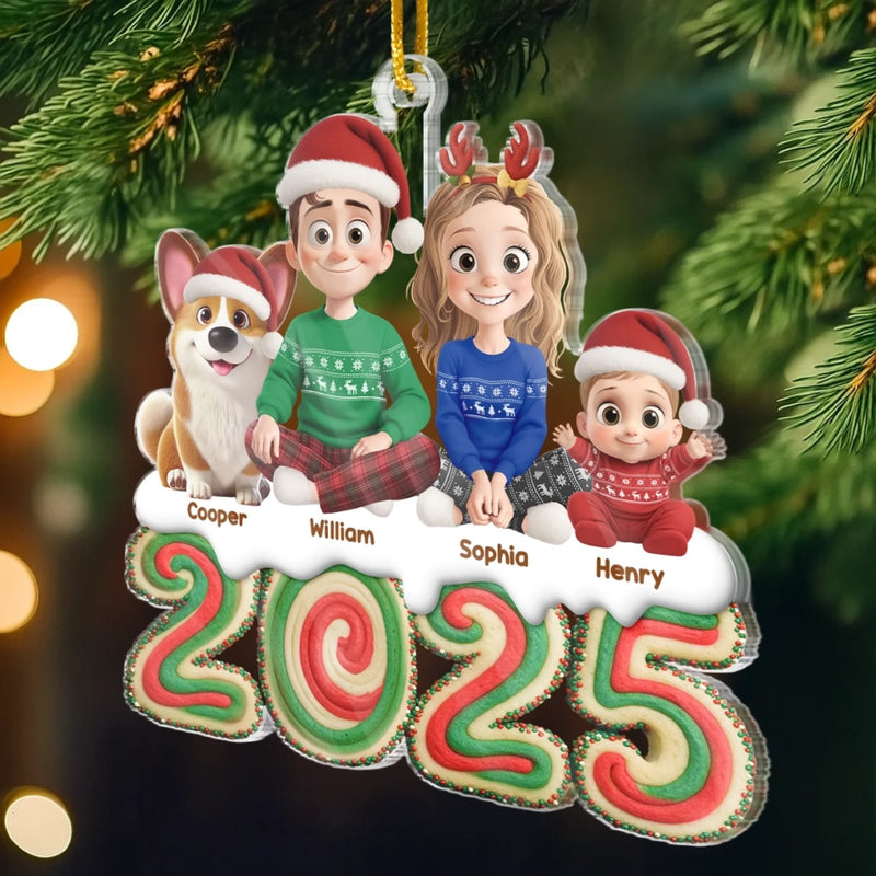 Custom Acrylic Ornament - Personalized Christmas Birthday Gifts For Family, Dog Cat Lovers - Fur Ever Part Of Us