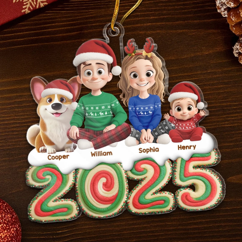 Custom Acrylic Ornament - Personalized Christmas Birthday Gifts For Family, Dog Cat Lovers - Fur Ever Part Of Us