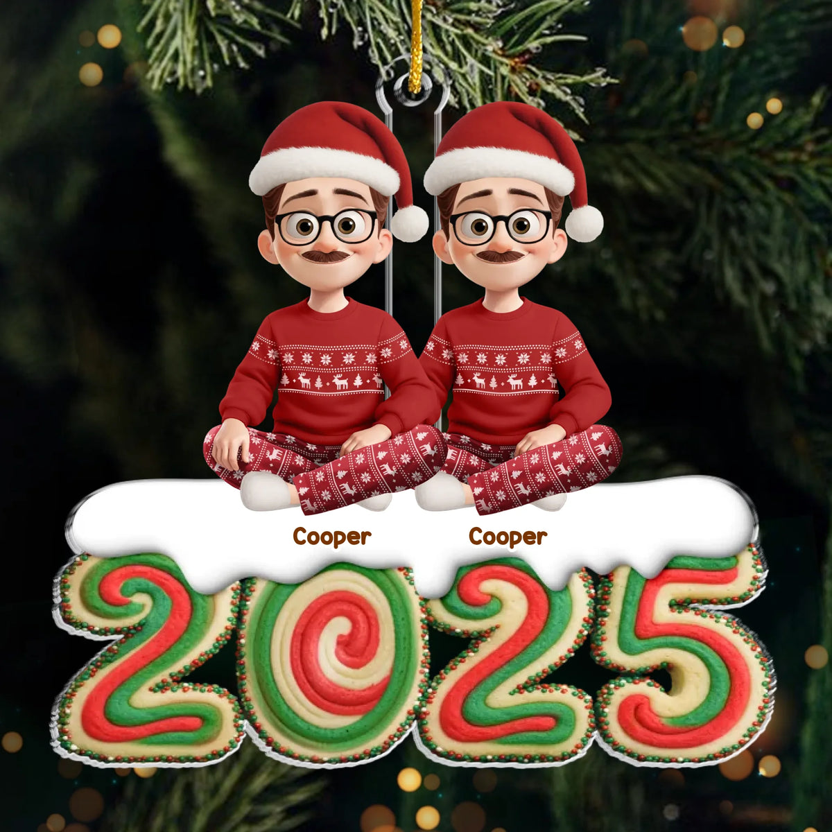 Custom Acrylic Ornament - Personalized Christmas Birthday Gifts For Family, Dog Cat Lovers - Fur Ever Part Of Us